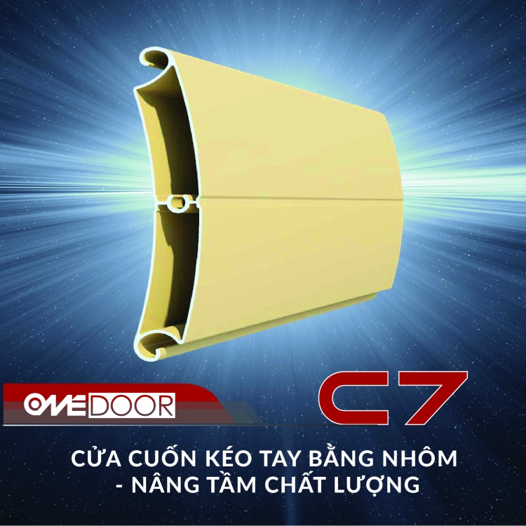 Cửa Cuốn Kéo Tay Bằng Nhôm Onedoor - C7